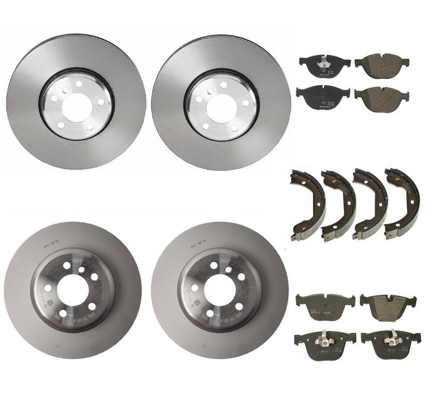 BMW Brake Kit - Pads and Rotors Front &  Rear (348mm/345mm)